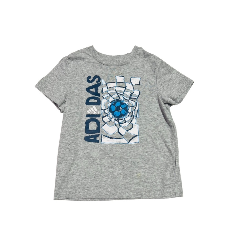 Adidas Regular Fit Gray‎ and Blue Short Sleeve Tee